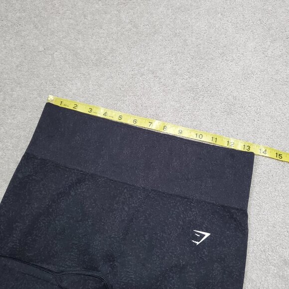 GYMSHARK Adapt Fleck Seamless Tights Leggings Jacquard Dark Grey Women's Large - Picture 7 of 9